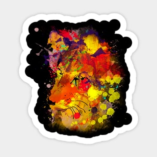 Fox watercolors Sticker